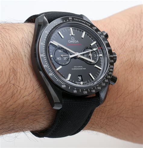 omega speedmaster co axial chronograph dark side of the moon|omega speedmaster black side of moon.